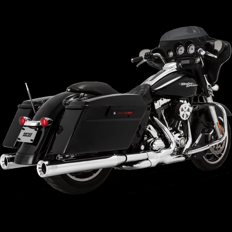 Vance & Hines HD Dresser Eliminator 400 Slip-on Exhaust- Wrinkle Black