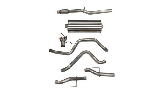 Corsa 2019-2025 Chevy Silverado 5.3L Crew Cab 3in Cat-Back Dual Rear Exit w/ Polished Tip
