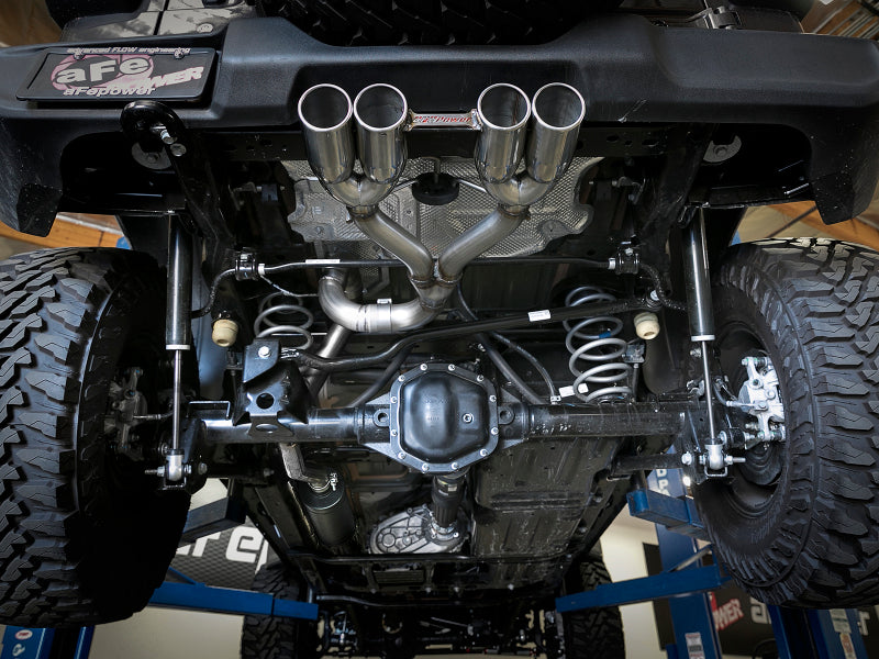 aFe Rebel Series 2.5in. 304 SS C/B Exhaust System 2018 Jeep Wrangler (JL) V6-3.6L - Polished Tip