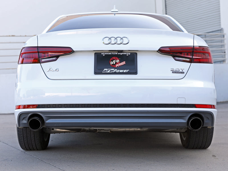 aFe MACHForce XP 3in-2.5in SS Exhaust Axle-Back 17-19 Audi A4 (B9) L4-2.0L (t) - Polished