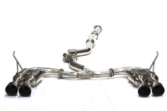Invidia 11-14 Subaru WRX / STI Sedan Gemini/R400 Single Layer Quad Titanium Tip Cat-back Exhaust