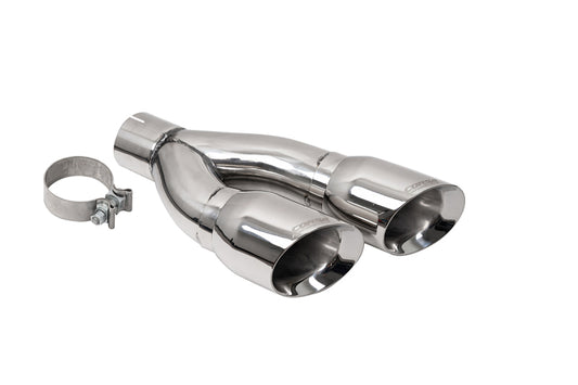 Corsa 2022-2024 Toyota Tundra 4WD 4in Single Side Dual Outlet Tip Kit - Polished