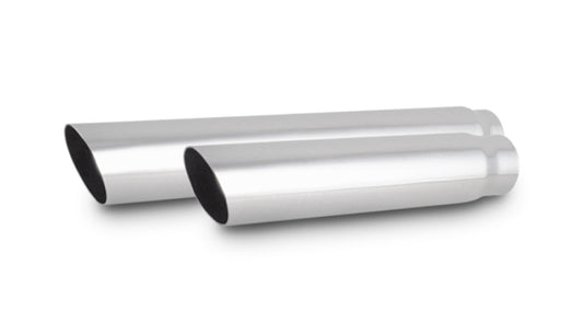 Vibrant 3.5in Round SS Truck/SUV Exhaust Tip (Single Wall Angle Cut) - 3in inlet 11in long