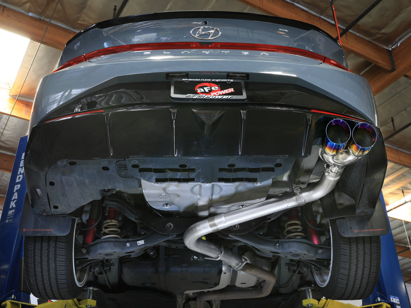 aFe Takeda Axle-Back Exhaust System Hyundai Elantra N Line 21-25 L4-1.6L- Blue Flame Tip