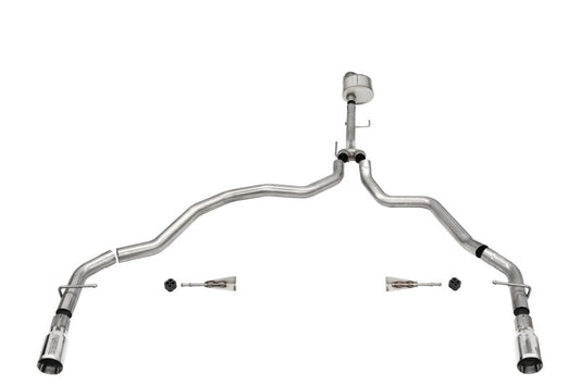Corsa 2021-2025 Ford F-150 Regular Cab/6.5in Bed 5.0L V8 Xtreme Cat-Back Dual Rear Exit-Polished