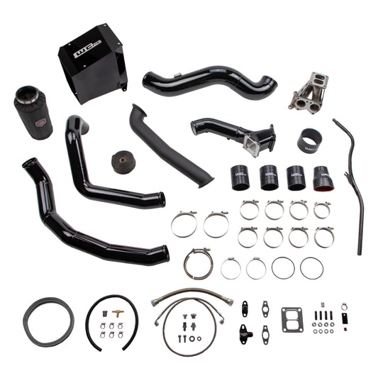 Wehrli 01-04 GM Duramax LB7 S300 Single Turbo Install Kit - Fine Texture Black