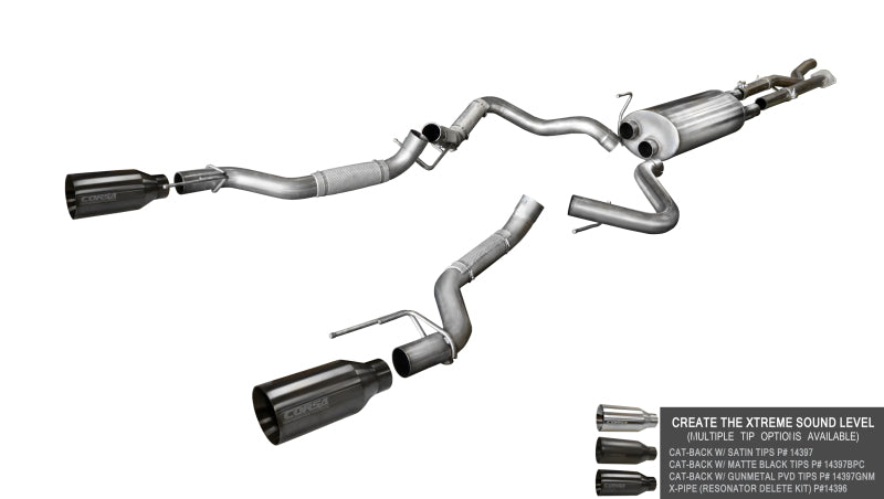 Corsa Pro Series Custom Sport Muffler 304SS 2.5in Offset In / 2.5in Center Out 10in Length