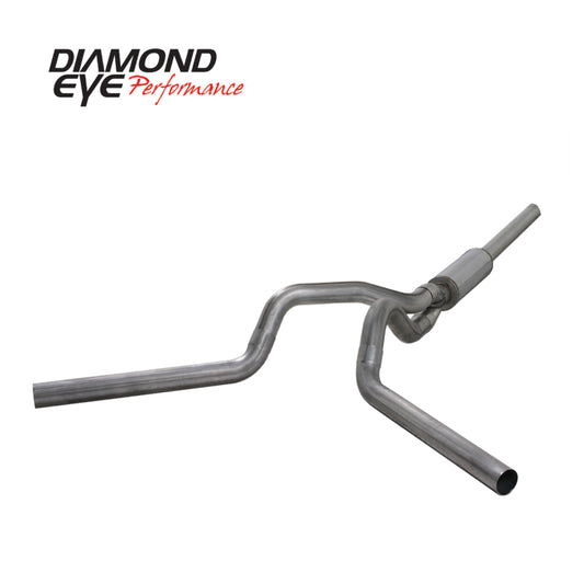 Diamond Eye KIT 4in Catback DUAL SS: 2004.5-2007.5 DODGE CUMMINS 600