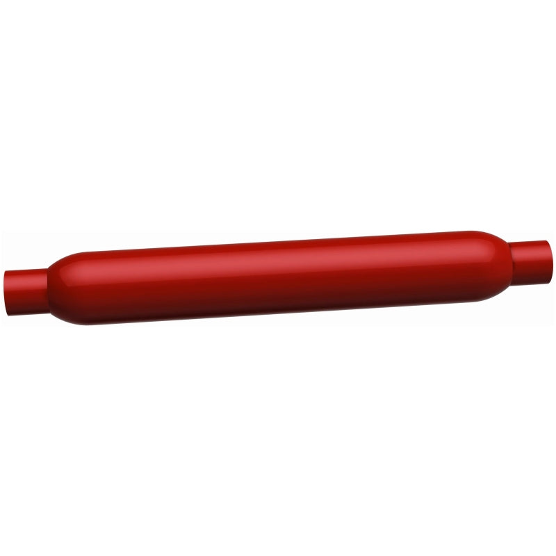 MagnaFlow Muffler Red Pack Series Glasspack 3in Rd 18in Body Length 2in/2in Inlet/Outlet