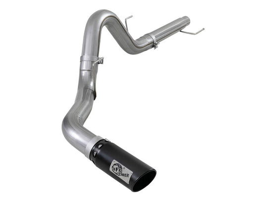 aFe Large Bore-HD 4in 409 SS DPF-Back Exh 18-19 Ford F-150 V6-3.0L (td) w/ Black Tip