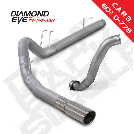 Diamond Eye KIT 4in DPF-BACK w/ DP Single AL 08-10 Ford 6.4L Powerstroke F250/F350