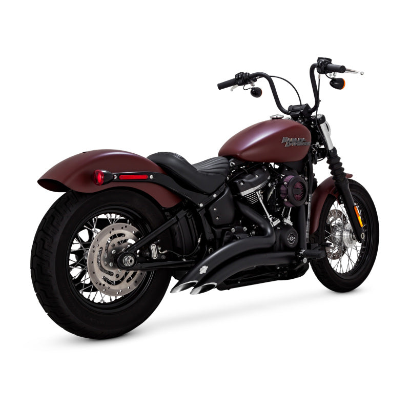 Vance & Hines HD Softail 18-22 St Bob Big Radius 2-2 Black PCX Full System Exhaust