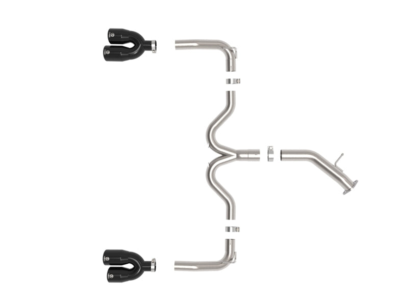 aFe 22-24 Kia Forte GT 1.6L 3in-2.5in 304 Stainless Steel Axle-Back Exhaust w/ Black Tips