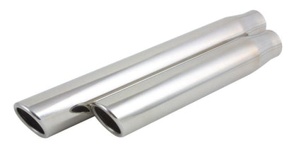 Vibrant 4in Round SS Exhaust Tip (Double Wall Angle Cut Beveled Outlet)