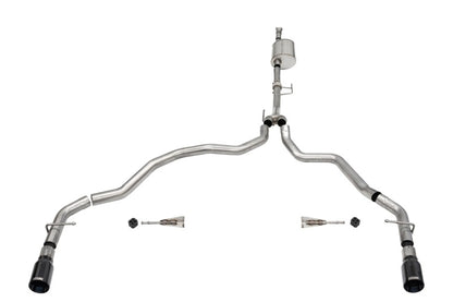 Corsa 2021-2025 Ford F-150 SuperCab/6.5in Bed 3.5L V6 Sport Cat-Back Dual Rear Exit-Black PVD