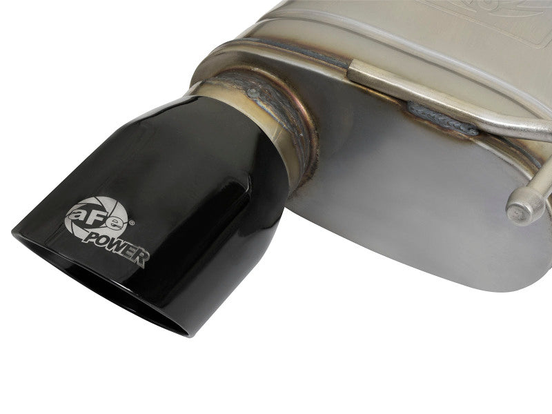 aFe MACHForce XP 2.5in 409 Stainless Axle Back Exhaust w/ Black Tips 15-17 Ford Mustang I4-2.3L (t)