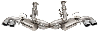 Corsa 20-25 Corvette C8 3in Valved Cat-Back 4.5in Pol Quad Tips Fits Factory Perf Exhaust DeletesAFM