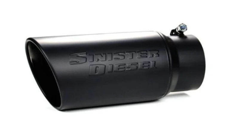 Sinister Diesel Dual Wall Exhaust Tip W/ Angle Cut (5in. to 6in.) - Blue