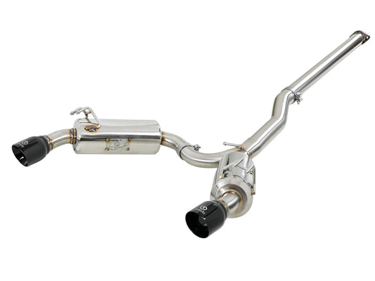aFe Takeda 3in. to 2.5in. 304 SS C/B Exhaust 08-15 Mitsubishi Lancer EVO I4-2.0L (t) - Black Tips