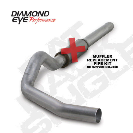 Diamond Eye KIT 5in Catback MFLR RPLCMENT PIPE Single AL: 2004.5-2007.5 DODGE CUMMINS 600
