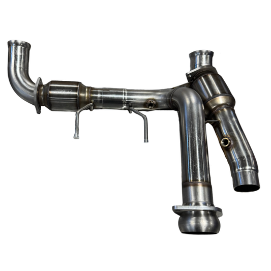 Kooks 22+ Raptor R 5.2L 4V. 3in. SS H.O. GREEN Catted Connection Pipes (Connects to OEM)