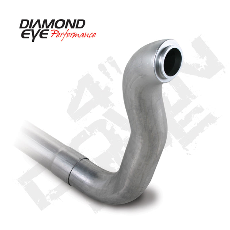 Diamond Eye Downpipe 4in TB Single AL DODGE 5.9L 2500/3500 89-93 4X4 ONLY