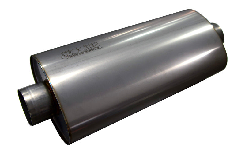 Kooks 3in Oval Center/Center Muffler 18in Long Body Polished Stainless Steel
