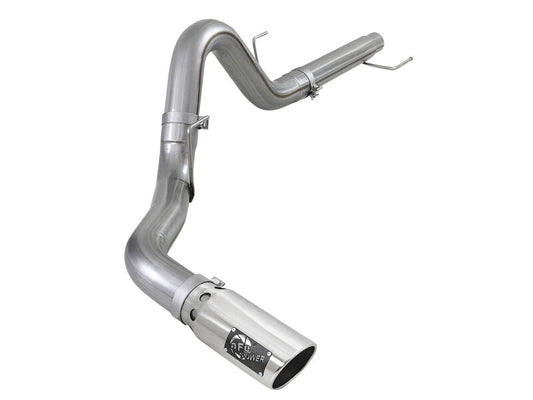 aFe Large Bore-HD 4in 409 SS DPF-Back Exh 18-19 Ford F-150 V6-3.0L (td) w/ Polished Tip