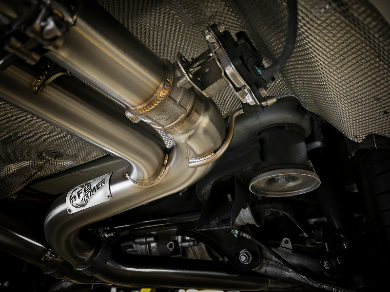 aFe MACH Force-Xp 3.5in. 304 SS C/B Exhaust w/o Muffler 15-18 BMW X5 M V8-4.4L (tt) - Polished Tip