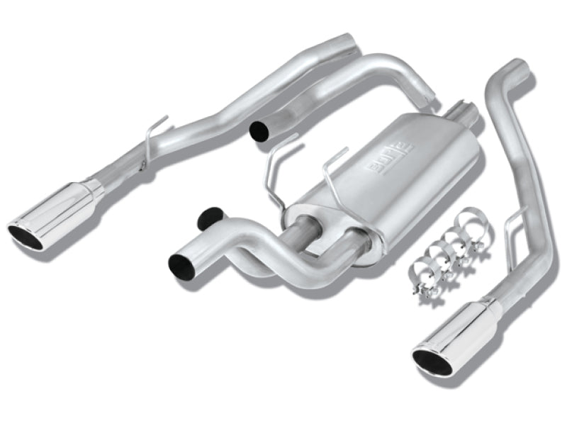 Borla 09-13 Dodge RAM 1500 5.7L CC/SB w/Fact Sngl Exhaust C/B 3x2.5in Single Round Rolled Split Rear