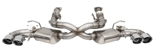 Corsa 2020-2025 Corvette C8 3in Valved Cat-Back 4.5in Pol Quad Tips - Fits Factory NPP Exhaust