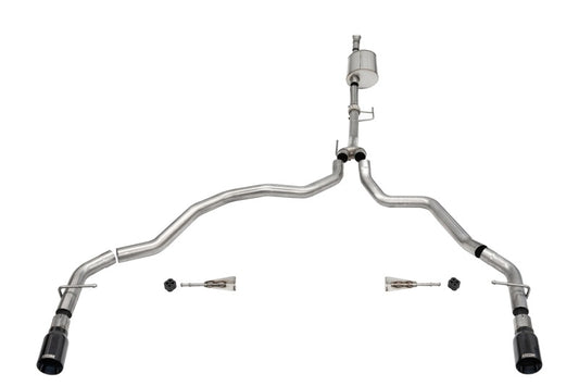 Corsa 2021-2025 Ford F-150 SuperCab/6.5in Bed 3.5L V6 Sport Cat-Back Dual Rear Exit-Black PVD