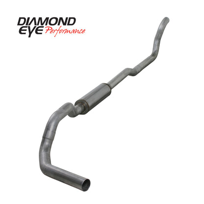 Diamond Eye KIT 4in Turbo Back SGL AL: 2-WHEEL DRIVE ONLY 89-93 DODGE CUMMINS 5.9L