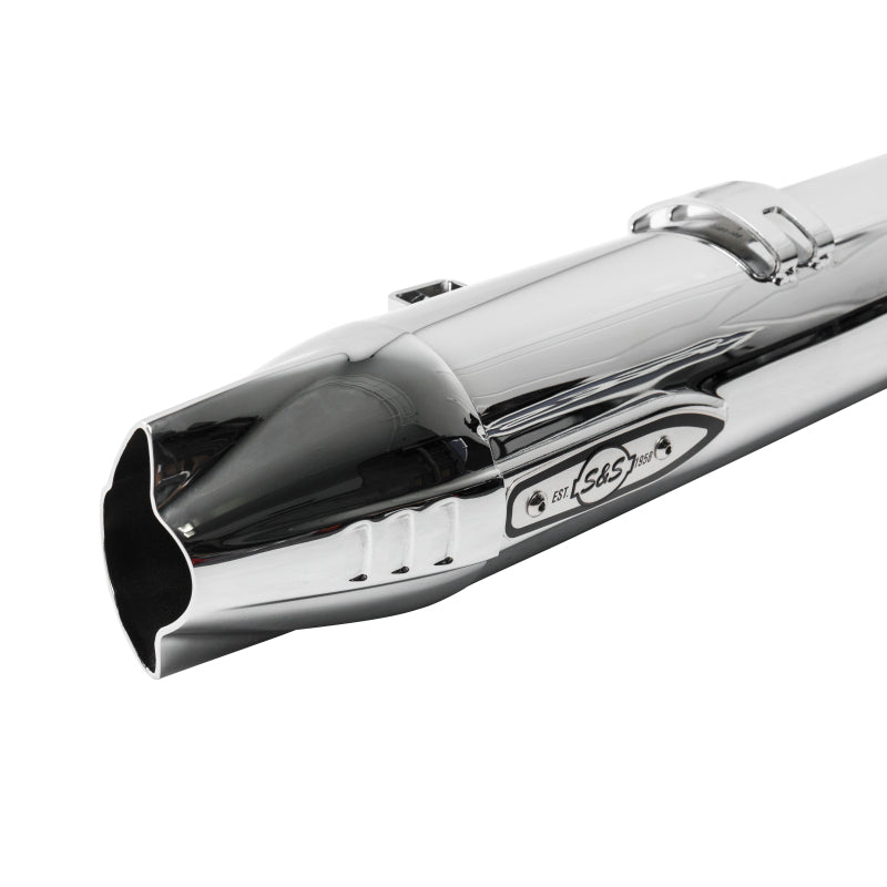 S&S Cycle Fishtail Slip-Ons - Chrome