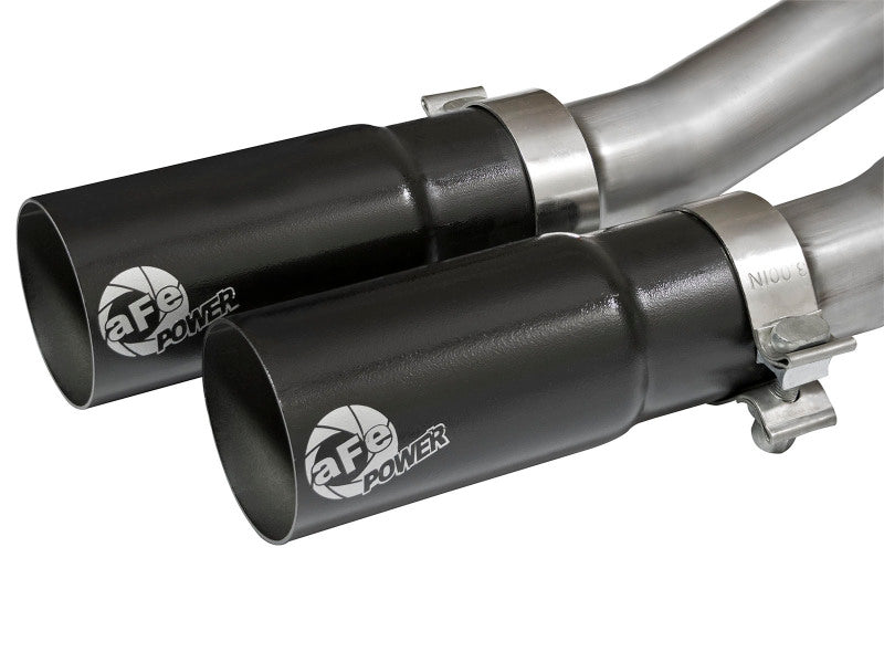 aFe Rebel Series CB Middle-Side Exit SS Exhaust w/ Black Tips 09-16 GM Silverado/Sierra V6/V8