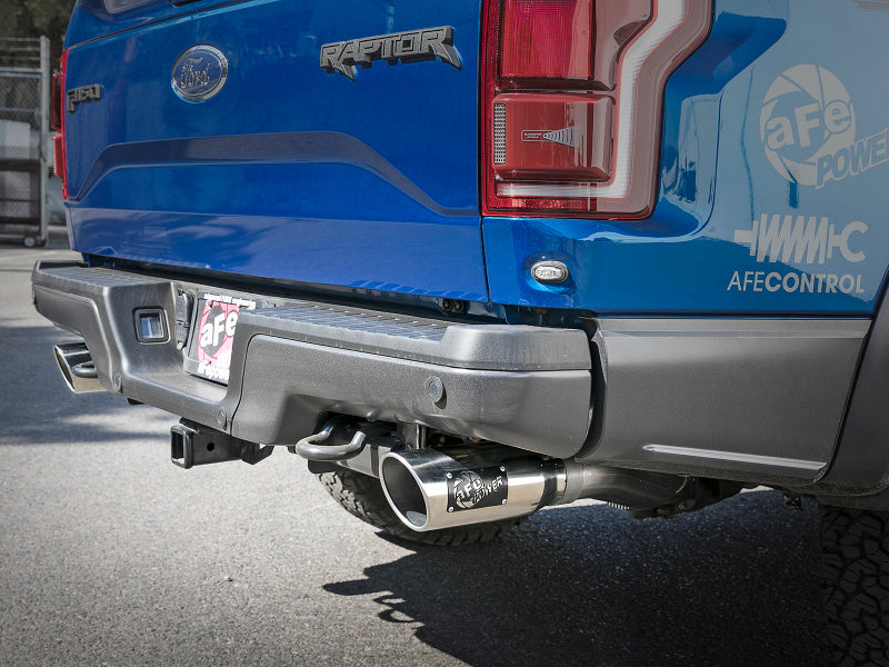 aFe MACHForce-XP 3in to 3-1/2in 304 SS Cat-Back Exhaust w/Polished Tips 17-18 Ford F-150 Raptor 3.5L