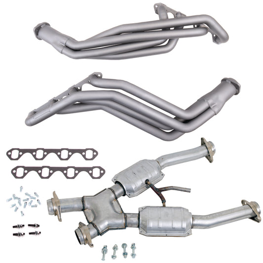 BBK 94-95 Ford Mustang 5.0L Manual Trans 1-5/8 Long Tube Headers w/Catted X-Pipe (Ti Ceramic)