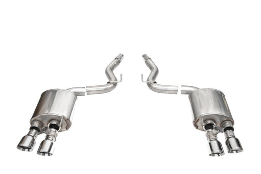 Corsa 24+ Ford Mustang Dark Horse 5.0L 3in Dual Rear Exit Axle-Back w/Twin 4.5in Polish Slash Tips