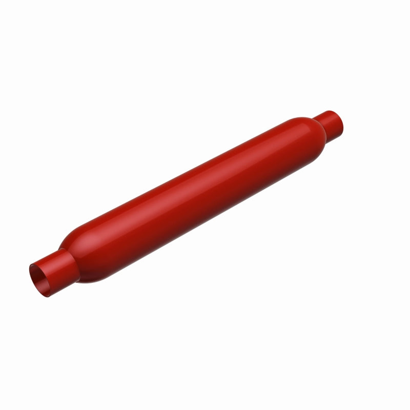 MagnaFlow Muffler Red Pack Series Glasspack 3.5in Rd 26in Body Length 2.25in/2.25in Inlet/Outlet