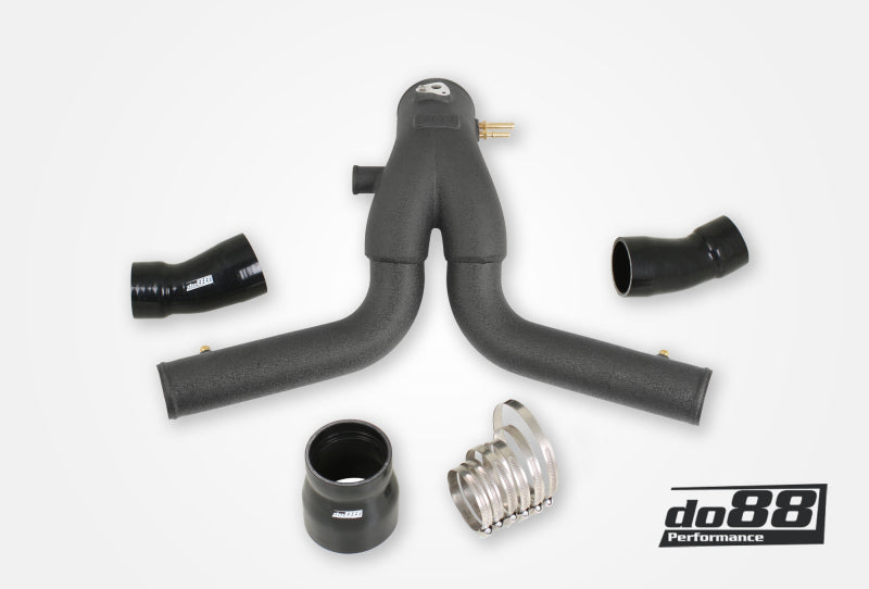 do88 13-15 Porsche 911 Turbo/Turbo S (991.1) Y-Pipe for OEM Intercooler - Black