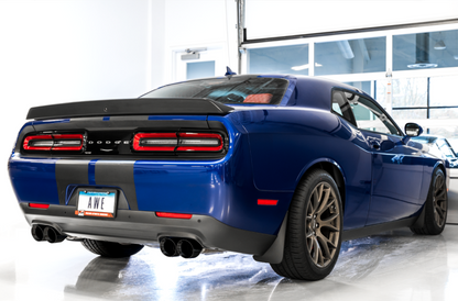AWE Tuning 2017+ Challenger 5.7 Touring Edition Exhaust - Non-Resonated - Diamond Black Quad Tips