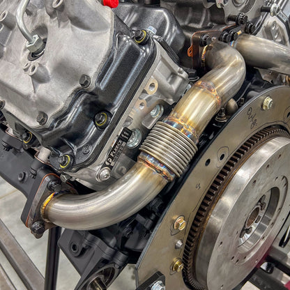 Wehrli 01-04 Chevrolet 6.6L Duramax LB7 2in Stainless Up Pipe Kit w/Gaskets - Twin Turbo