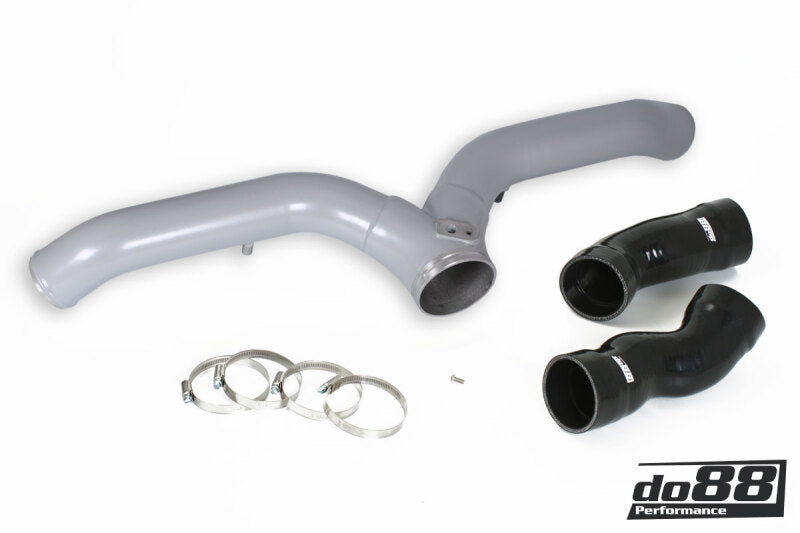 do88 Porsche 997.1 Turbo Y-Pipe Silver for do88 ICM-200 Intercooler