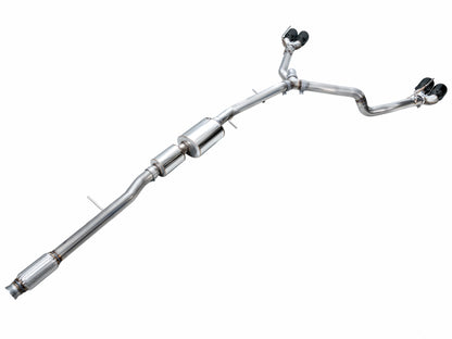 AWE Tuning 2021+ GMC Suburban/Yukon XL 5.3L 0FG Split Rear Exit Catback - Quad Diamond Blk Tips