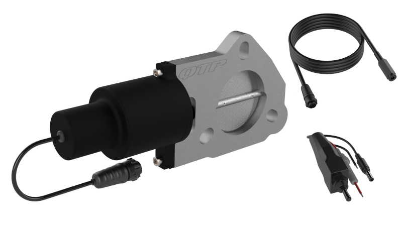 QTP Dual 2.5in Electric Valves / Wiring / 1 Toggle Switch / 2 SS 2.5in Cutouts