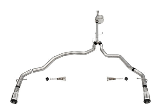 Corsa 2021-2025 Ford F-150 Regular Cab/ 8in Bed 5.0L V8 Xtreme Cat-Back Dual Rear Exit-Polished