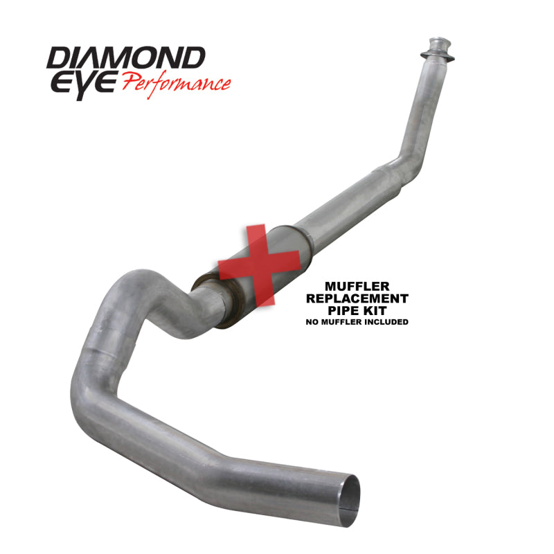 Diamond Eye KIT 5in Turbo Back SGL MFLR RPLCMENT PIPE AL: 94-02 DODGE CUMMINS 5.9L W/ RP #510220