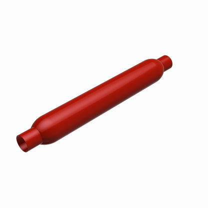 MagnaFlow Muffler Red Pack Series Glasspack 3in Rd 18in Body Length 2in/2in Inlet/Outlet