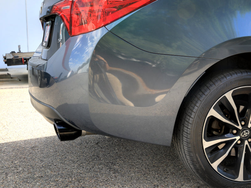 aFe 14-19 Toyota Corolla 1.8L Takeda 2.5in 304SS Axle-Back Exhaust w/ Black Tip