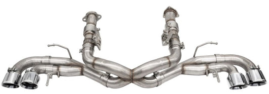 Corsa 20-25 Corvette C8 3in Xtreme Cat-Back Exhaust 4.5in Pol Quad Tips - Integrates stock AFM Valve